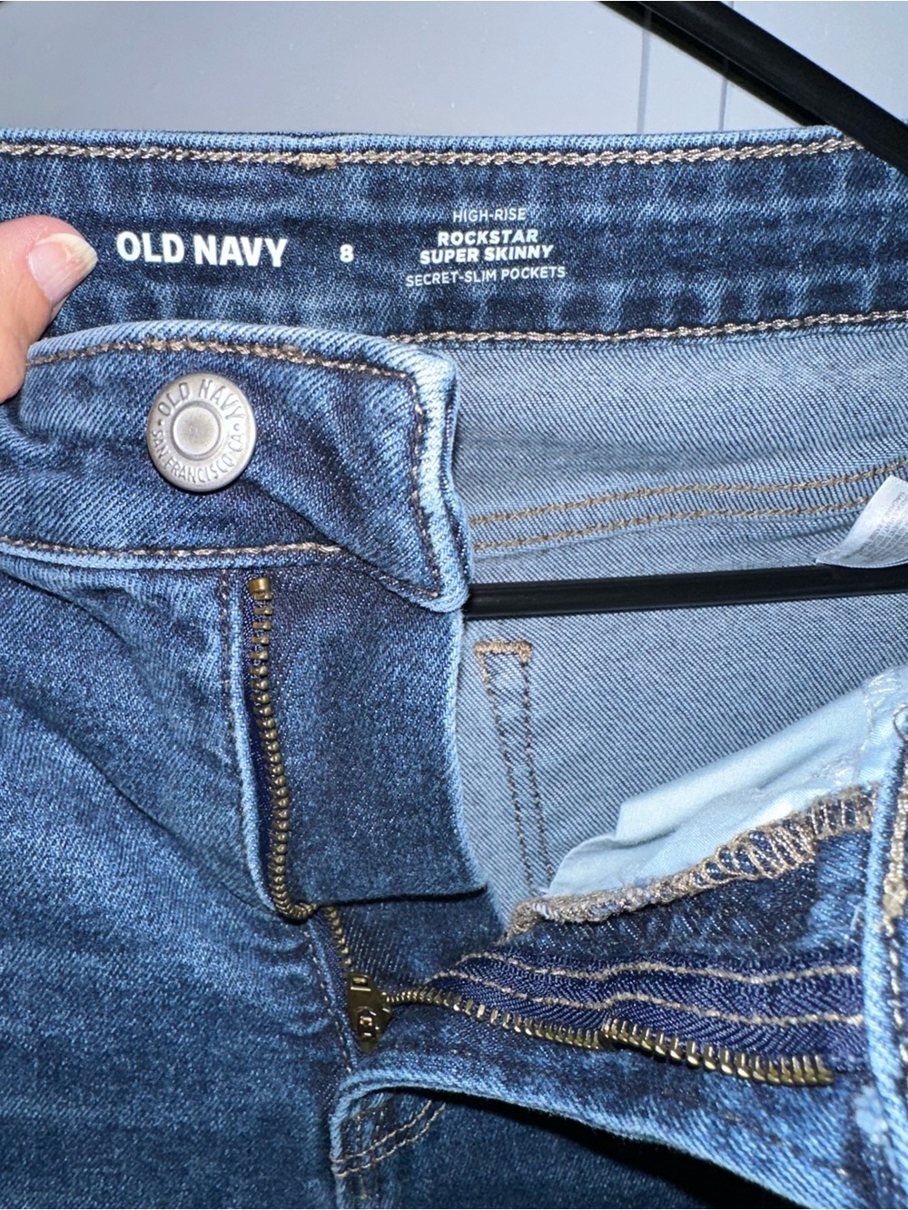 Old Navy Dark Blue Rockstar Super Skinny Jeans
